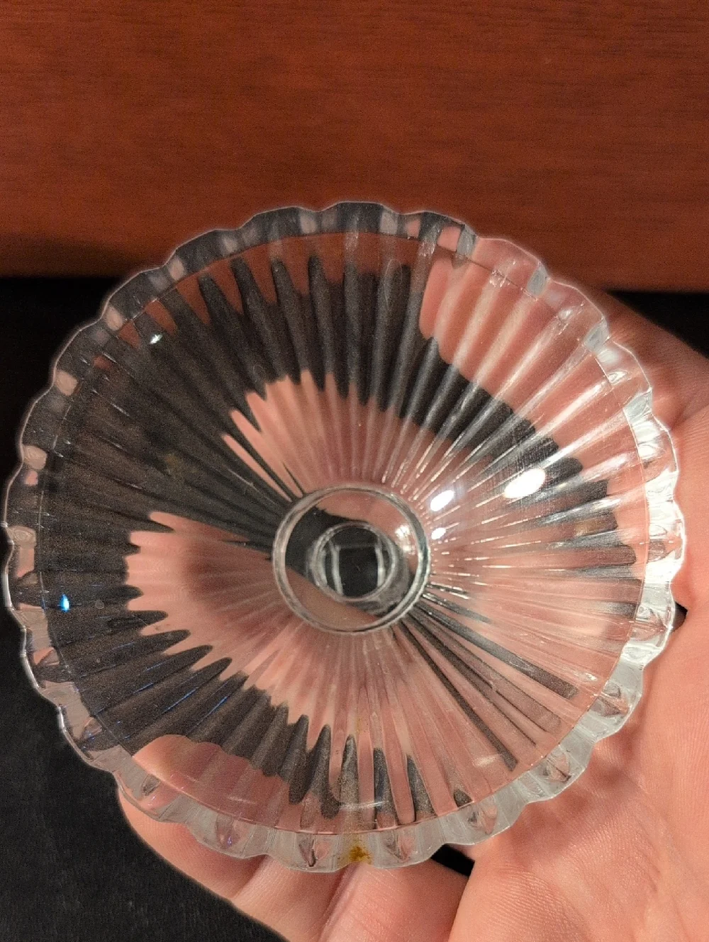 Glass Lidded Sugar Bowl